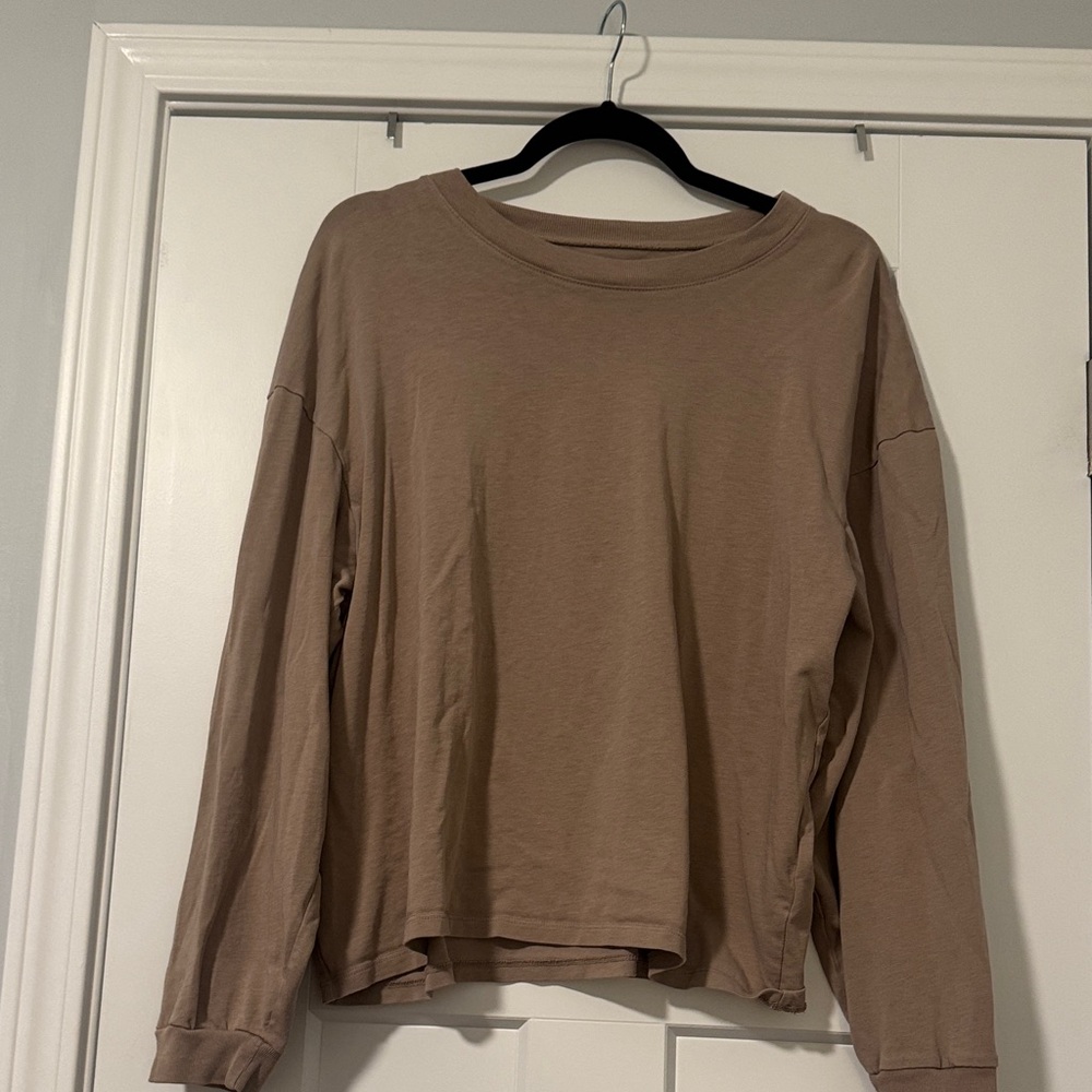 Madewell Taupe Long Sleeve Shirt